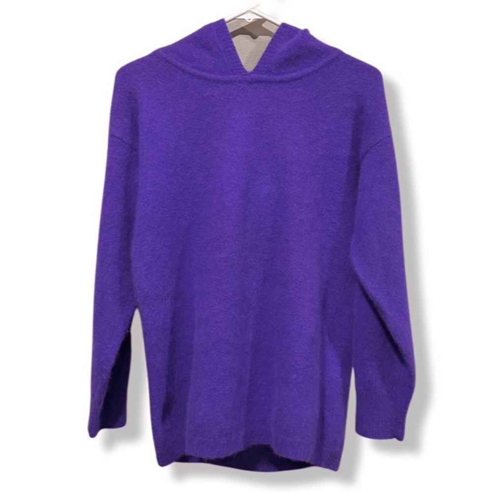 Vintage Purple Rafaellla Petites Sweater Sz Small Angora Rabbit Hair Long Sleeve